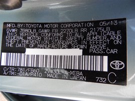 2013 TOYOTA PRIUS II GREEN 1.8 AT Z20959